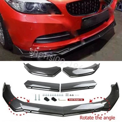 For BMW Z4 E85 E89 2003-2024 Front Bumper Lip Splitter Spoiler Carbon Style Foto 1 de 4
