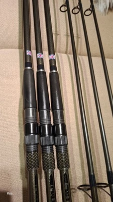 CARP FISHING CENTURY RODS CENTURY FMJ 13FT RODS RRP £1380 CARP TACKLE SET UP - Image 1 of 4