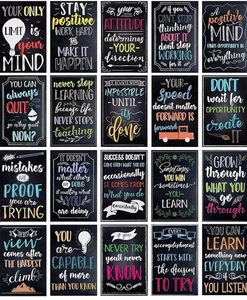 Motivationsposter im Tafel-Stil 20er-Pack - perfekt für den Schulanfang - Bild 1 von 4
