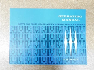 H.H. Scott Solid State 388 AM/FM Tuner Amplifier Operating Manual (original) - Picture 1 of 1