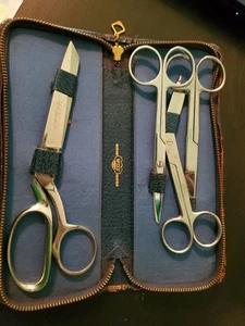 Wiss German Vintage Scissors 4 Pairs Comes In Case - Picture 1 of 3