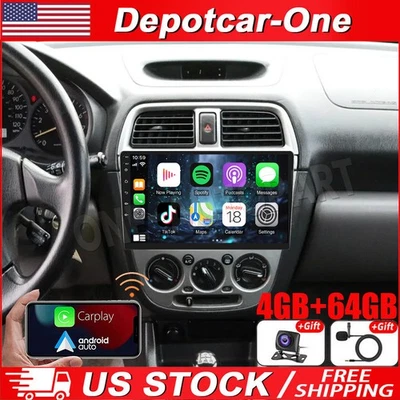 Rádio de carro estéreo 10"" para Subaru Impreza 2002-2016 Android 13 CarPlay GPS 4+64GB - Imagem 1 de 4