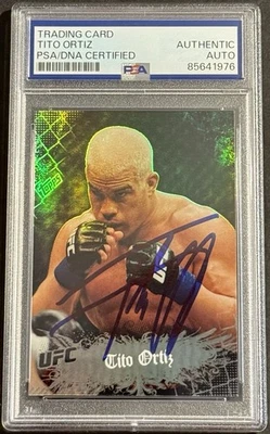 Tarjeta autografiada por Tito Ortiz 2010 Topps Main Event UFC PSA/DNA en losa Foto 1 de 2