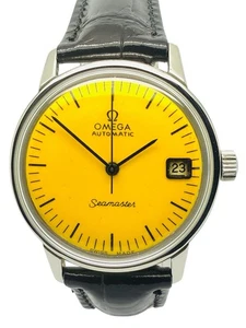 Vintage Omega Seamaster Automatic Date 1965 Yellow Dial Cal.562 SS Ref. 166.002 - Picture 1 of 14
