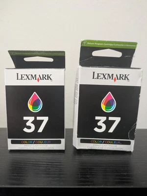 [READ] Lexmark 37 Color Ink 2-Pack – Sealed, One Box Worn, Fits X3630–Z2420 - Image 1 of 4