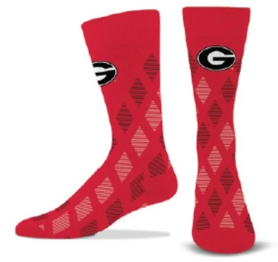 GEORGIA BULLDOGS NCAA MEN'S LARGE (10-13) RED DRESS SOCKS FREE SHIPPING - Image 1 of 2