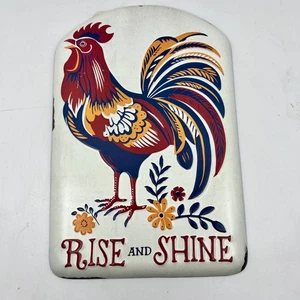 INSEGNA TARGA CAPANNONE ROSSO GALLO BLU, ROSSO E ARANCIONE "ALZA E SPLENDE" NUOVA CON ETICHETTE - Foto 1 di 2