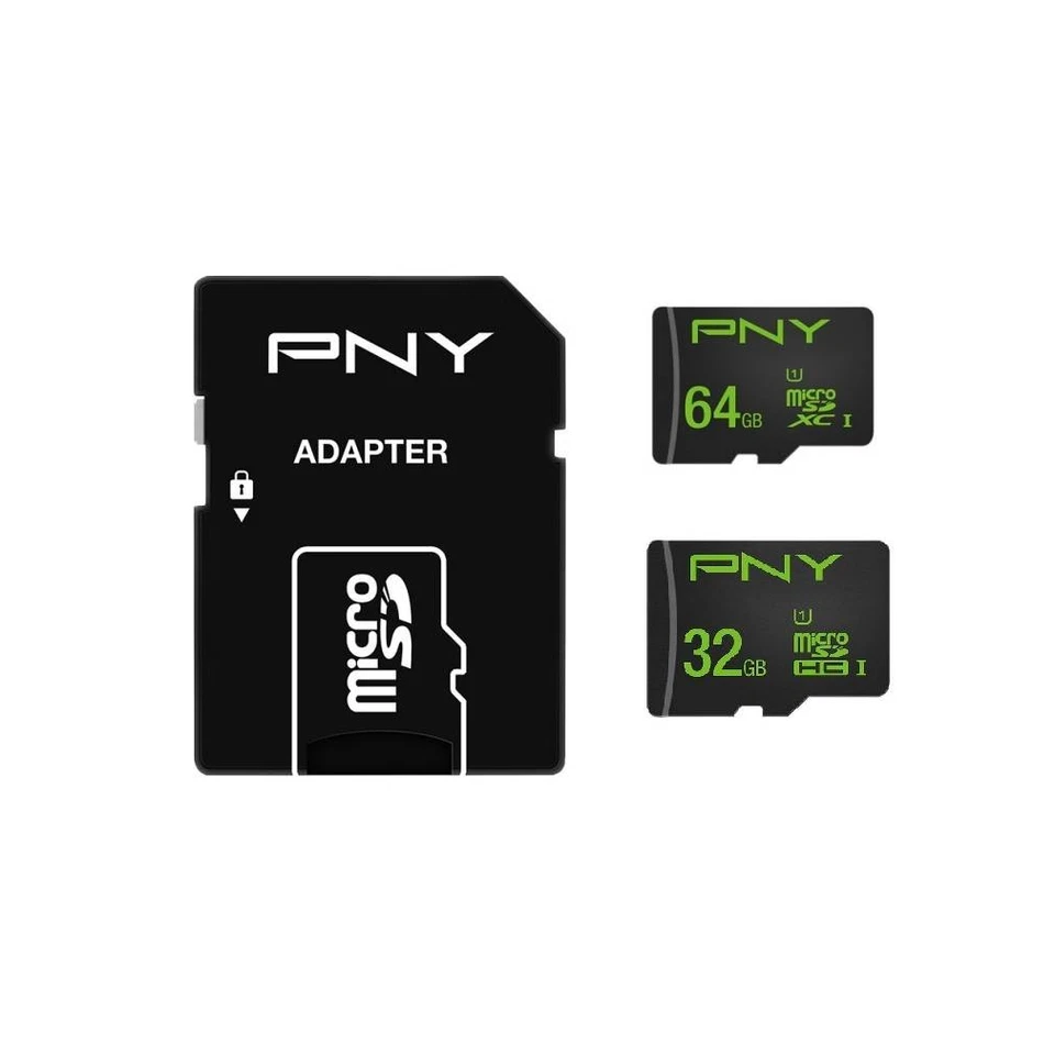 PNY Twin Pack 32GB + 64GB High Performance Micro SDXC 100 Mb/s Class 10