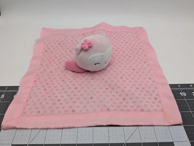 Carters Child of Mine Pink Owl Lovey Polka Dot Plush Security Blanket - Image 1 of 4