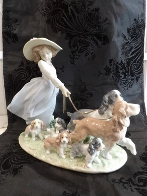 Lladro Puppy Parade Figurine #6784~Privilege Series~Very Hard to Find~no box - Image 1 of 4