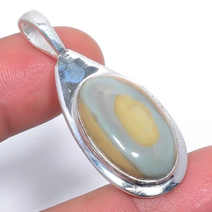 Kaiserlicher Jaspis - Guadalajara versilberter Anhänger 1,68" T13, Weihnachtsgeschenk - Bild 1 von 3