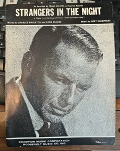 Vintage 1966 Strangers In The Night Sheet Music Charles Singleton Eddie Snyder - Picture 1 of 2