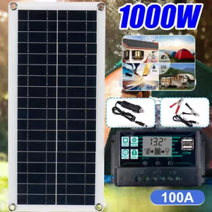 1000 Watt Solarpanel Kit 100A 12V Batterieladegerät mit Controller Wohnwagen Boot - Bild 1 von 18