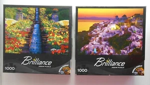 Master Pieces BRILLIANCE 1,000 pc Puzzles CASCADING FALLS and EVENING VIEW - Picture 1 of 5