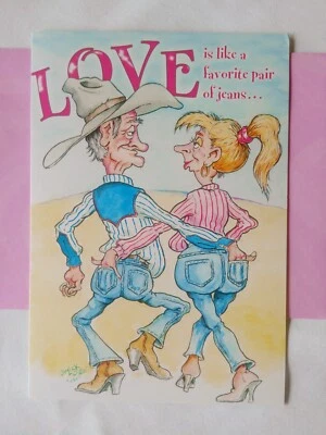 "Lovingly Nice Fit", (1) Leanin' Tree Anniversary Card, New With (1) Envelope - Image 1 of 4