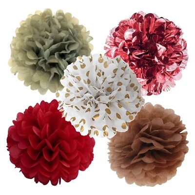 Pom Pom Tissue Paper Birthday Party Wedding Decoration 20cm - 10pcs - Image 1 of 4