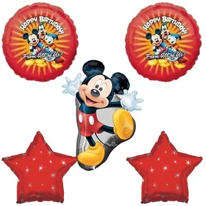 5 pc From All of Us Mickey & Gang Birthday Balloon Bouquet Decoration Supplies - Picture 1 of 1