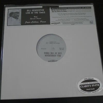 NEW Sealed BILL HENDERSON Live At The Times Classic Records Single 33/45rpm 200g Foto 1 de 3