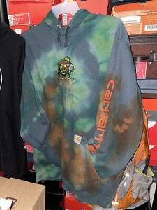 Carhartt Hoodie House Of Pain Tie Dye Fighting Pain Sz Large Loose Fit Authentic - Picture 1 of 6