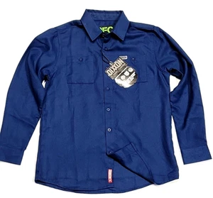 Dixxon Flannel DFC Youth XXL Division Button-Up Long-Sleeve Navy Flannel NWT - Picture 1 of 11