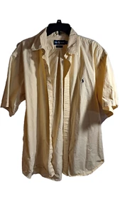 Ralph Lauren Blake Yellow Oxford Mens Size XL Long Sleeve Button Down Shirt - Picture 1 of 5