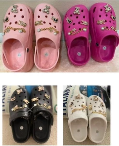 Women and Teen classic clogs shoes with charms, Unbranded - Picture 1 of 12
