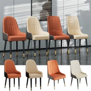 Esszimmerstühle 2x gepolsterte Küchenstühle aus Leder mit Rückenlehne für Büro - Bild 1 von 35