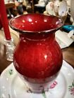 A Rare Red Ewenny Vase From South Wales Pottery