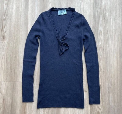 Prada Milano Knit Long Sleeve Slim Fit Sweater - Image 1 of 4