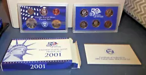 2001-S USA Nuovo di zecca Set di 10 monete con COA - Foto 1 di 4