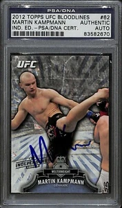 Martin Kampmann Signed 2012 Topps UFC Bloodlines 2013 Independence Card #62 PSA - Picture 1 of 12