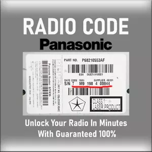 ANTI-THEFT PANASONIC RADIO CODE MODELS UCONNECT 8.4 UACA STEREO PINCODE SERVICE - Picture 1 of 4