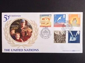 GB Benham 1995 VE Day Set on United Nations First Day Cover - Peacehaven S/H/S - Picture 1 of 1