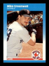 1987 Fleer Update Glossy Mike Greenwell #U-37 Rookie RC Boston Red Sox