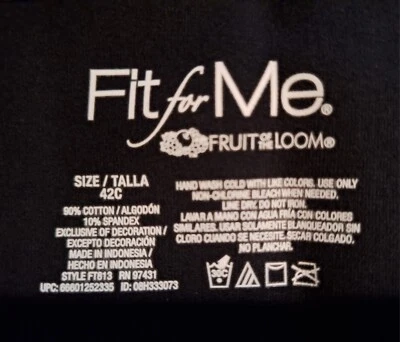 Fruit Of The Loom FT813 Beyond Soft Cotton Underwire Bra Plus Size 42C - Image 1 of 4