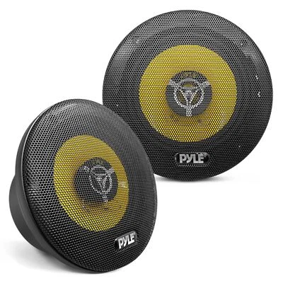 Pyle Car Three Way Speaker System - Pro 6.5 Inch 280 Watt 4 Ohm Mid Tweeter C... - Image 1 of 4