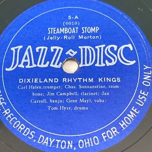 Gene Mayl DIXIELAND RHYTHM KINGS 78 rpm Jazz Disc STEAMBOAT STOMP 1949 E+ - Bild 1 von 4