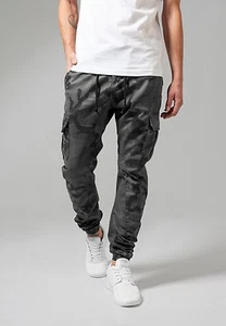 URBAN CLASSICS Pantaloni uomo mimetici Camo Cargo Jogging Pants Grey camo - Picture 1 of 10