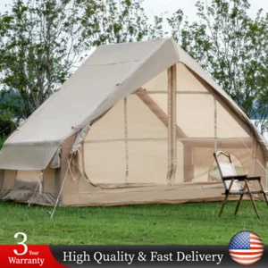 4-6 People Inflatable Tent w/ Pump Glamping Tents Easy Setup 4 Season Waterproof - Picture 1 of 15