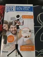 ReTrak Tripod Selfie Stick With LED Ring Light - Black