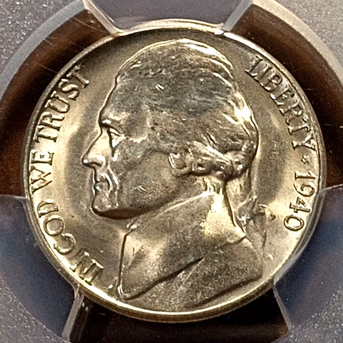1940-S  Jefferson Nickel   PCGS  MS65 Cover