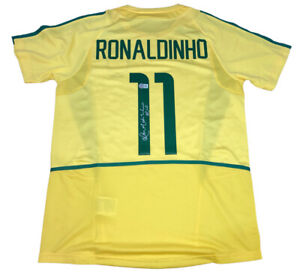 Ronaldinho #9 Autograph Brazil National Team Jersey (Beckett COA)