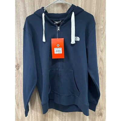 The North Face Denali Mens Medium Navy Full-Zip Hooded Fleece Jacket NEW - Image 1 of 4