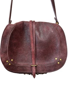 Jerome Dreyfuss Victor Burgundy Crossbody Leder Tasche Top Zustand - Bild 1 von 5
