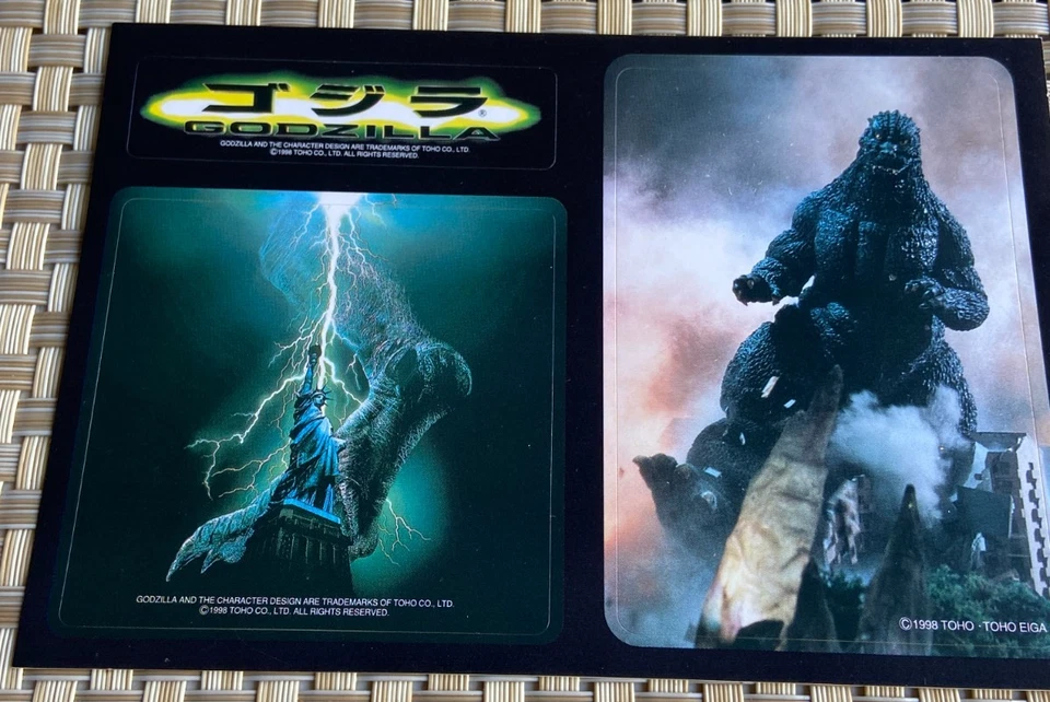 Godzilla 1998 Godzilla Force Vintage Toho Bandai Japanese~PEEL OFF STICKER DECAL - Image 1 of 2