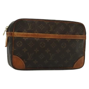 LOUIS VUITTON Monogram Compiegne 28 Clutch Bag M51845 LV Auth th6288 - Picture 1 of 20