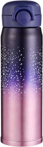 Water Bottle Thermoses Starry Sky, Thermal Vacuum Cups for Hot and Cold Pink - Picture 1 of 7