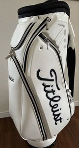 Titleist White Cart Bag Golf Carry Caddy Bag Rare Japan used - Picture 1 of 10