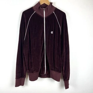 Todd Snyder + Champion Velour Trainingsjacke Herren XL Zip Up Sweatshirt Burgundy - Bild 1 von 7