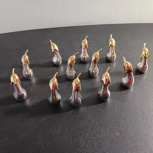 Set 12 porta segnaposto nome melanzana argento/oro italiano - Foto 1 di 6